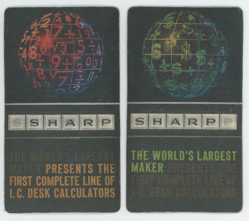 Sharp desk calculators - i.c.,